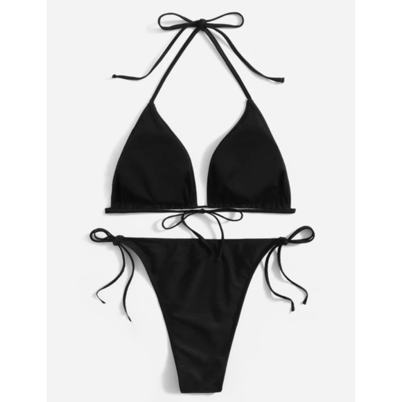 NWT - Halter Triangle Tie Side Bikini - Picture 2 of 4